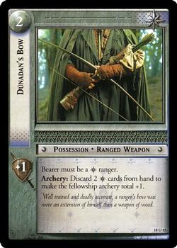 2007 Decipher Lord of the Rings CCG: Treachery and Deceit #18U45 Dunadan's Bow Front