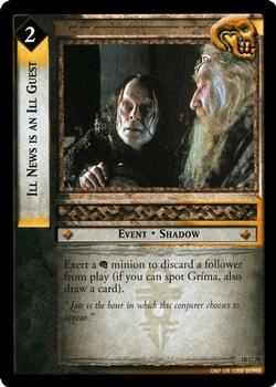2007 Decipher Lord of the Rings CCG: Treachery and Deceit #18C70 Ill News Is An Ill Guest Front