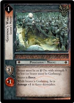 2007 Decipher Lord of the Rings CCG: Treachery and Deceit #18R81 Gothmog's Warg, Leader's Mount Front