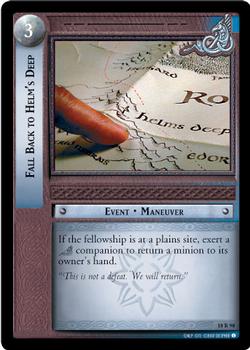 2007 Decipher Lord of the Rings CCG: Treachery and Deceit #18R98 Fall back to Helm's Deep Front