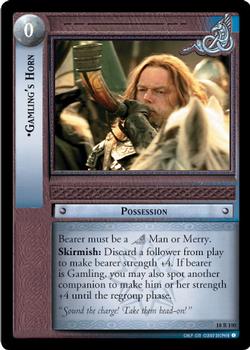 2007 Decipher Lord of the Rings CCG: Treachery and Deceit #18R100 Gamling's Horn Front