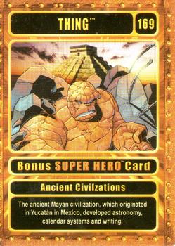 2003 Genio Marvel - Bonus Super Hero Gold Border #169 Thing Front