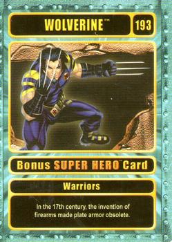 2003 Genio Marvel - Bonus Super Hero Gold Border #193 Wolverine Front