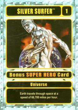 2003 Genio Marvel - Bonus Super Hero Gold Border #1 Silver Surfer Front