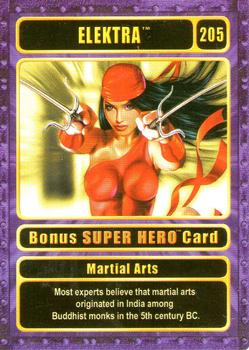 2003 Genio Marvel - Bonus Super Hero Gold Border #205 Elektra Front