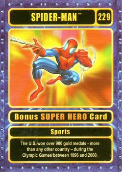 2003 Genio Marvel - Bonus Super Hero Gold Border #229 Spider-Man Front