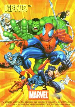 2003 Genio Marvel - Bonus Super Hero Silver Border #121 Iceman Back