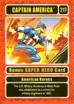 2003 Genio Marvel - Bonus Super Hero Silver Border #217 Captain America Front