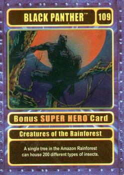 2003 Genio Marvel - Bonus Foil Super Hero Gold Border #109 Black Panther Front