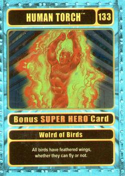 2003 Genio Marvel - Bonus Foil Super Hero Gold Border #133 Human Torch Front