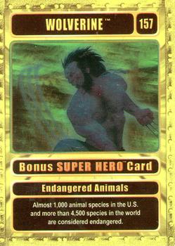 2003 Genio Marvel - Bonus Foil Super Hero Gold Border #157 Wolverine Front