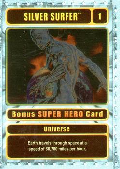2003 Genio Marvel - Bonus Foil Super Hero Gold Border #1 Silver Surfer Front