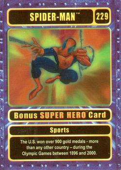2003 Genio Marvel - Bonus Foil Super Hero Gold Border #229 Spider-Man Front