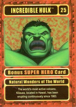 2003 Genio Marvel - Bonus Foil Super Hero Gold Border #25 Incredible Hulk Front