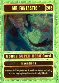 2003 Genio Marvel - Bonus Foil Super Hero Gold Border #265 Mr. Fantastic Front