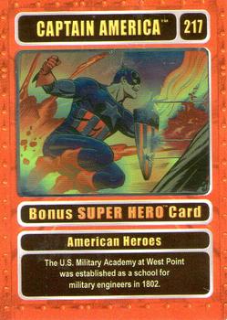 2003 Genio Marvel - Bonus Foil Super Hero Silver Border #217 Captain America Front