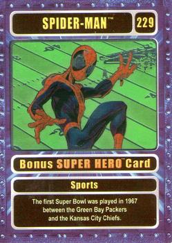2003 Genio Marvel - Bonus Foil Super Hero Silver Border #229 Spider-Man Front