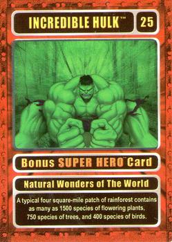 2003 Genio Marvel - Bonus Foil Super Hero Silver Border #25 Incredible Hulk Front