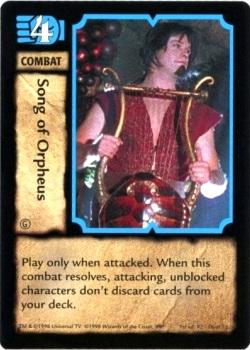 1998 Xena: Warrior Princess TCG Series II BattleCry #16 Song of Orpheus Front