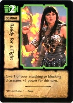 1998 Xena: Warrior Princess TCG Series II BattleCry #34 Ready for a Fight Front