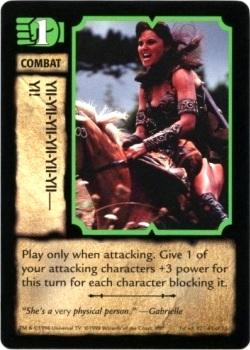 1998 Xena: Warrior Princess TCG Series II BattleCry #41 YII-YII-YII-YII-YII-YII-YI! Front