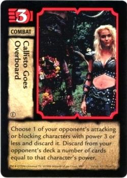 1998 Xena: Warrior Princess TCG Series II BattleCry #75 Callisto Goes Overboard Front