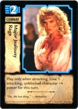 1998 Xena: Warrior Princess TCG Series I #19 Major Jealousy Rage Front