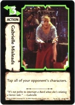 1998 Xena: Warrior Princess TCG Series I #83 Gabrielle Misleads Front