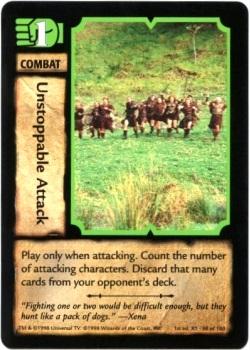 1998 Xena: Warrior Princess TCG Series I #98 Unstoppable Attack Front