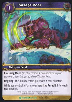 2010 Cryptozoic World of Warcraft Icecrown #31 Savage Roar Front