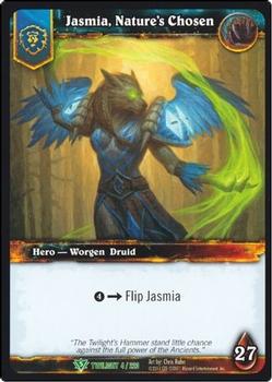 2011 Cryptozoic World of Warcraft Twilight of the Dragon #4 Jasmia, Nature's Chosen Front