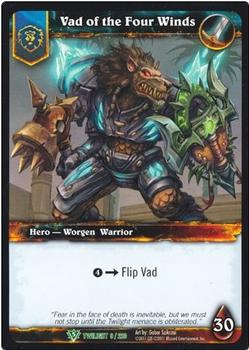 2011 Cryptozoic World of Warcraft Twilight of the Dragon #9 Vad of the Four Winds Front