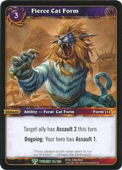 2011 Cryptozoic World of Warcraft Twilight of the Dragon #31 Fierce Cat Form Front