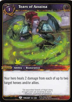 2011 Cryptozoic World of Warcraft Twilight of the Dragon #34 Tears of Aessina Front