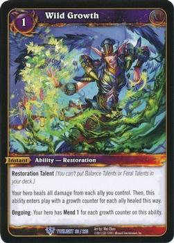 2011 Cryptozoic World of Warcraft Twilight of the Dragon #36 Wild Growth Front