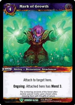 2012 Cryptozoic World of Warcraft War of the Ancients #12 Mark of Growth Front