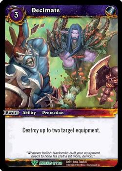 2012 Cryptozoic World of Warcraft War of the Ancients #67 Decimate Front
