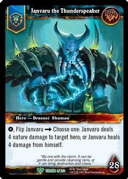 2012 Cryptozoic World of Warcraft Throne of the Tides #4 Janvaru the Thunderspeaker Front