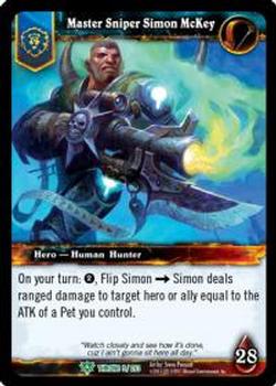 2012 Cryptozoic World of Warcraft Throne of the Tides #5 Master Sniper Simon McKey Front