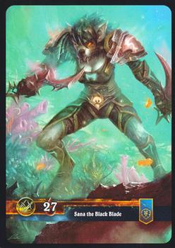 2012 Cryptozoic World of Warcraft Throne of the Tides #6 Sana the Black Blade Back