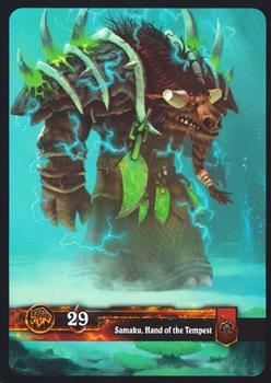 2012 Cryptozoic World of Warcraft Throne of the Tides #19 Samaku, Hand of the Tempest Back