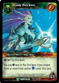 2012 Cryptozoic World of Warcraft Throne of the Tides #23 Lady Sira'kess Front