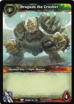 2012 Cryptozoic World of Warcraft Throne of the Tides #194 Drugush the Crusher Front