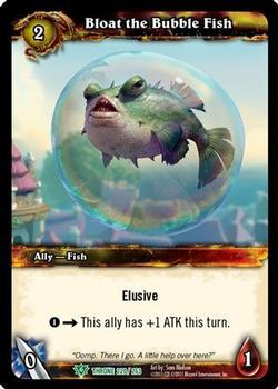 2012 Cryptozoic World of Warcraft Throne of the Tides #220 Bloat the Bubble Fish Front