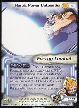 2003 Score Dragon Ball Z Kid Buu #15 Heroic Power Detonation Front