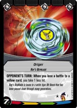 2003 Decipher Beyblade Collision #7 Driger, Ray's Beyblade Front