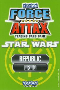 2011 Topps Star Wars Force Attax Series 2 #21 R6-H5 Back