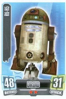 2011 Topps Star Wars Force Attax Series 2 #21 R6-H5 Front