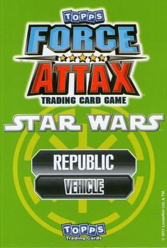 2011 Topps Star Wars Force Attax Series 2 #78 Republic Drop Ship Back