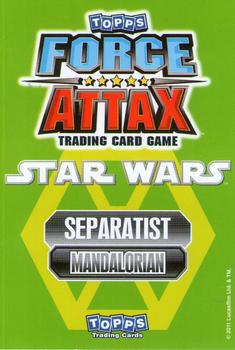 2011 Topps Star Wars Force Attax Series 2 #101 Death Watch Trooper Back